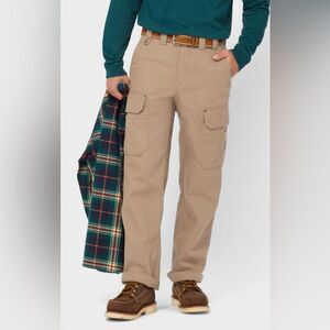 Duluth Men's Fire Hose Relaxed Fit Cargo Work Pants Khaki 40x30 NWT